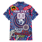 Custom Western Bulldogs NAIDOC Week 2024 Family Matching Puletasi and Hawaiian Shirt Mascot Football