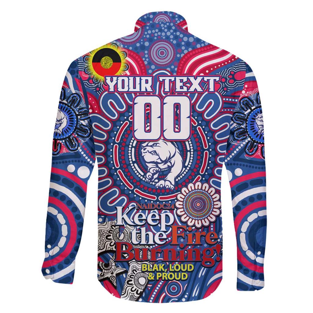 Custom Western Bulldogs NAIDOC Week 2024 Family Matching Puletasi and Hawaiian Shirt Mascot Football