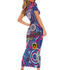 Custom Western Bulldogs NAIDOC Week 2024 Family Matching Short Sleeve Bodycon Dress and Hawaiian Shirt Mascot Football