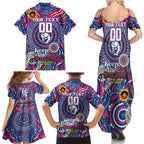 Custom Western Bulldogs NAIDOC Week 2024 Family Matching Summer Maxi Dress and Hawaiian Shirt Mascot Football