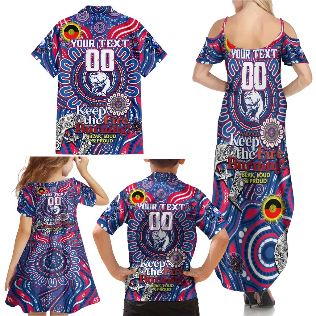 Custom Western Bulldogs NAIDOC Week 2024 Family Matching Summer Maxi Dress and Hawaiian Shirt Mascot Football