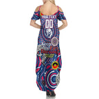 Custom Western Bulldogs NAIDOC Week 2024 Family Matching Summer Maxi Dress and Hawaiian Shirt Mascot Football