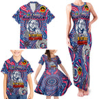 Custom Western Bulldogs NAIDOC Week 2024 Family Matching Tank Maxi Dress and Hawaiian Shirt Mascot Football