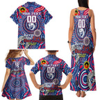 Custom Western Bulldogs NAIDOC Week 2024 Family Matching Tank Maxi Dress and Hawaiian Shirt Mascot Football