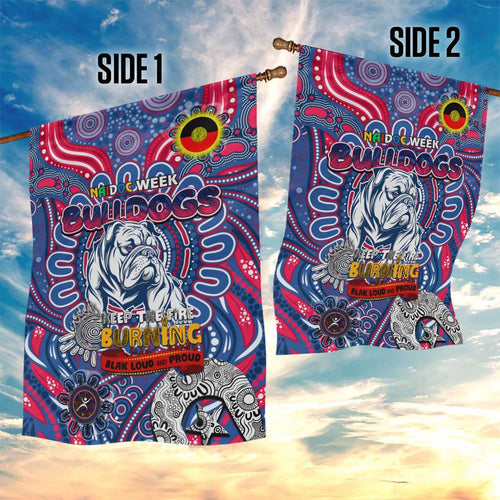 Western Bulldogs NAIDOC Week 2024 Garden Flag Mascot Football