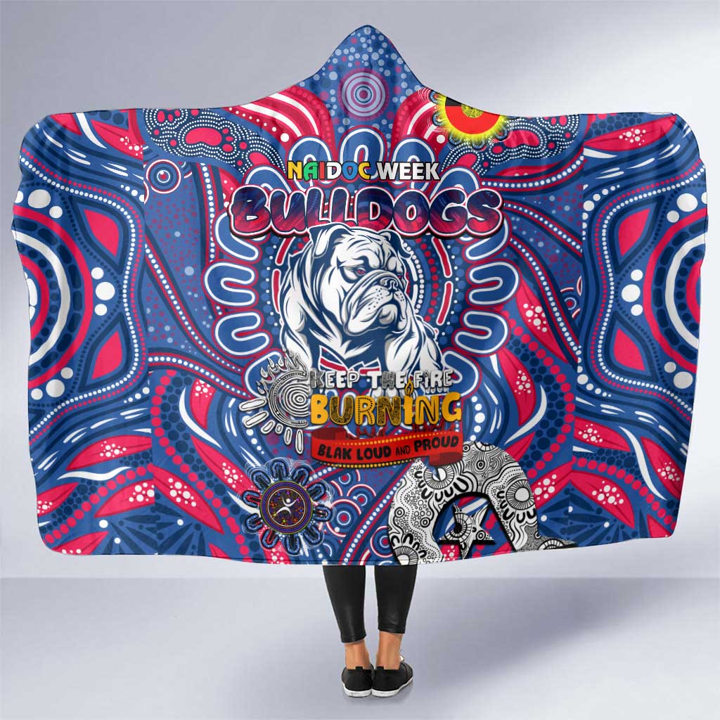 Western Bulldogs NAIDOC Week 2024 Hooded Blanket Mascot Football