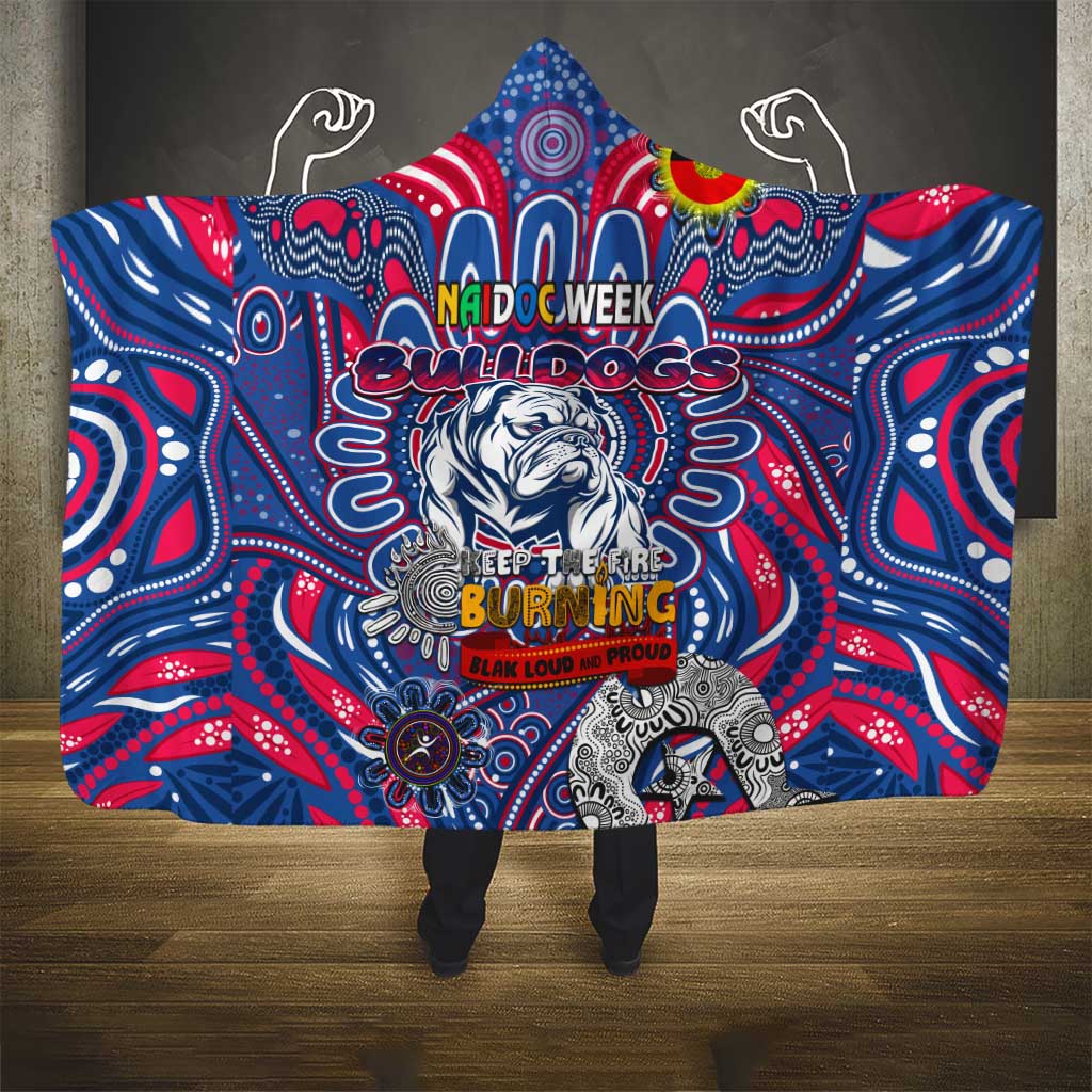 Western Bulldogs NAIDOC Week 2024 Hooded Blanket Mascot Football