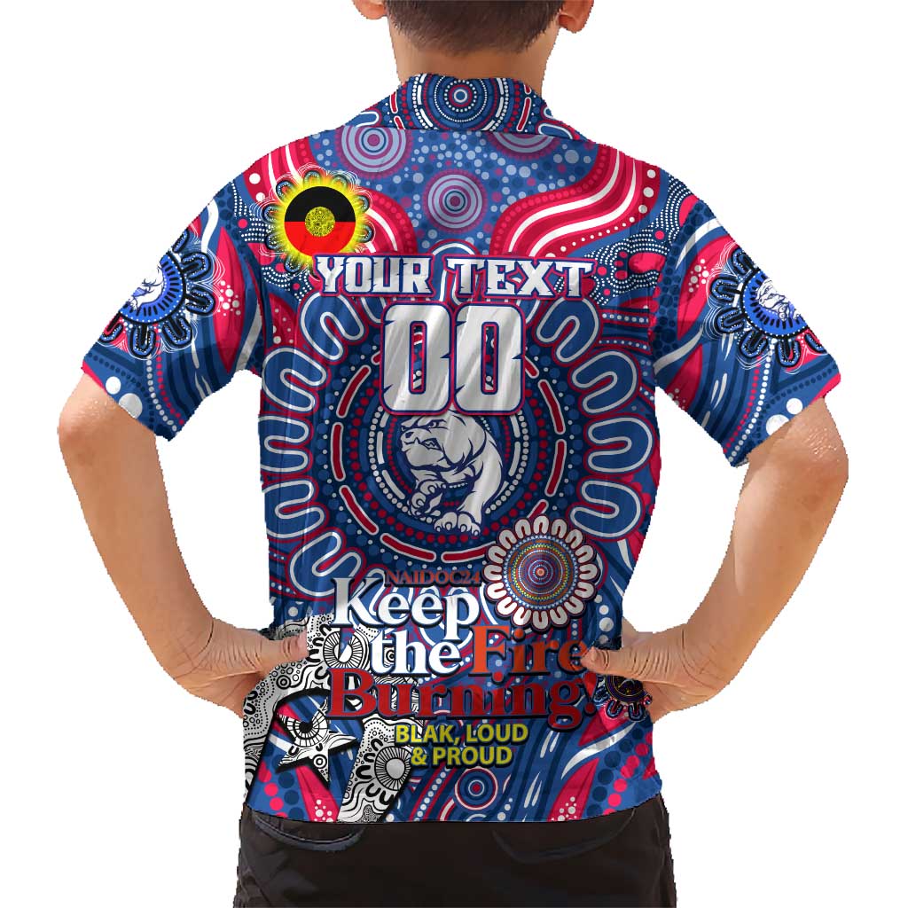 Custom Western Bulldogs NAIDOC Week 2024 Kid Hawaiian Shirt Mascot Football