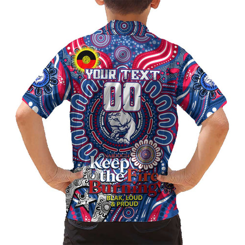 Custom Western Bulldogs NAIDOC Week 2024 Kid Hawaiian Shirt Mascot Football