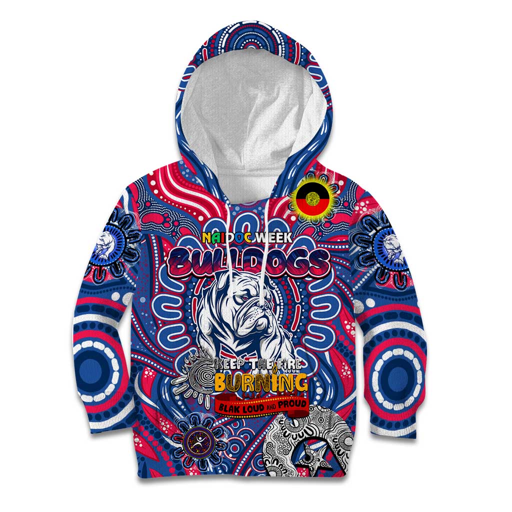 Custom Western Bulldogs NAIDOC Week 2024 Kid Hoodie Mascot Football