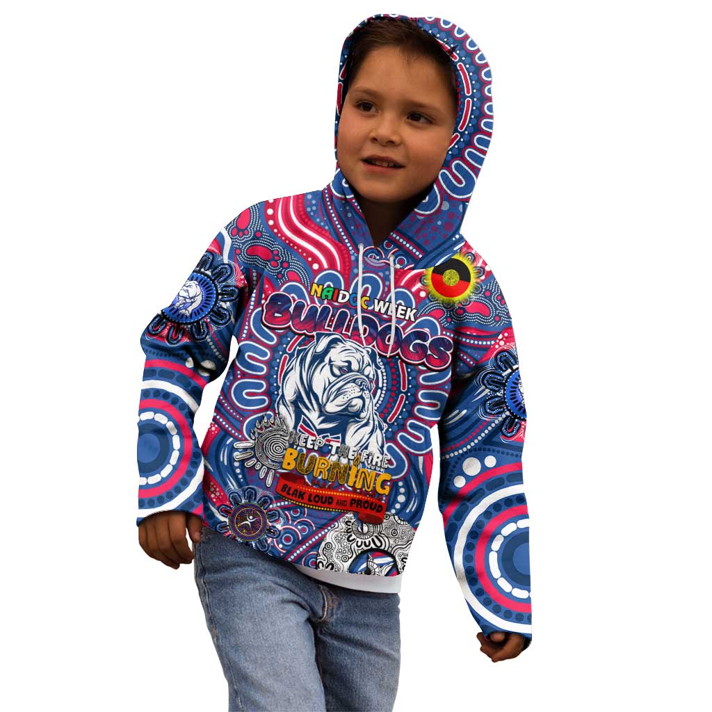 Custom Western Bulldogs NAIDOC Week 2024 Kid Hoodie Mascot Football