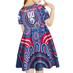 Custom Western Bulldogs NAIDOC Week 2024 Kid Short Sleeve Dress Mascot Football