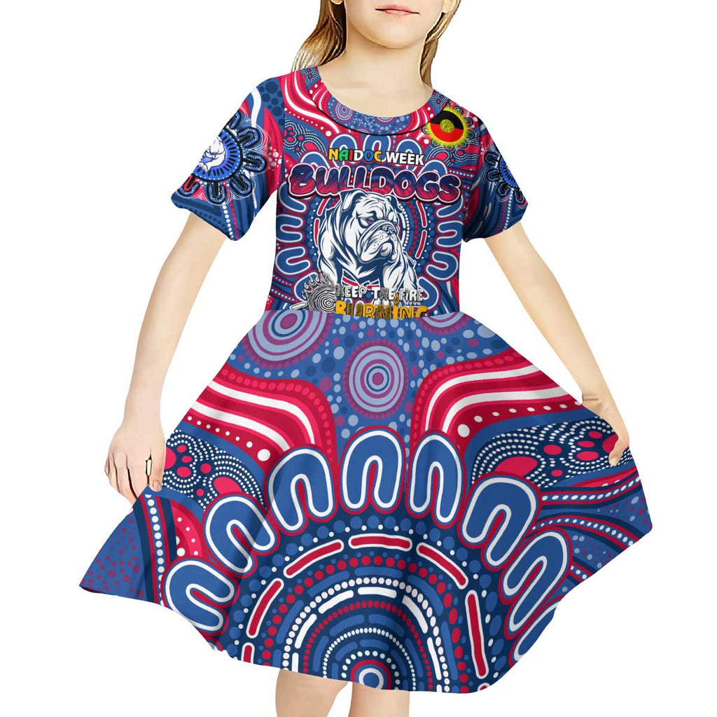 Custom Western Bulldogs NAIDOC Week 2024 Kid Short Sleeve Dress Mascot Football