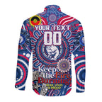Custom Western Bulldogs NAIDOC Week 2024 Long Sleeve Button Shirt Mascot Football
