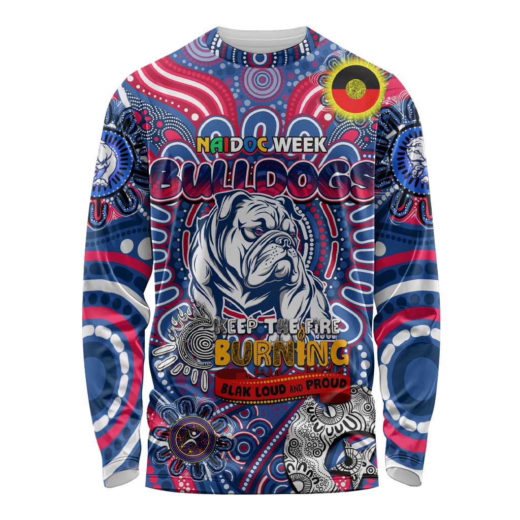 Custom Western Bulldogs NAIDOC Week 2024 Long Sleeve Shirt Mascot Football