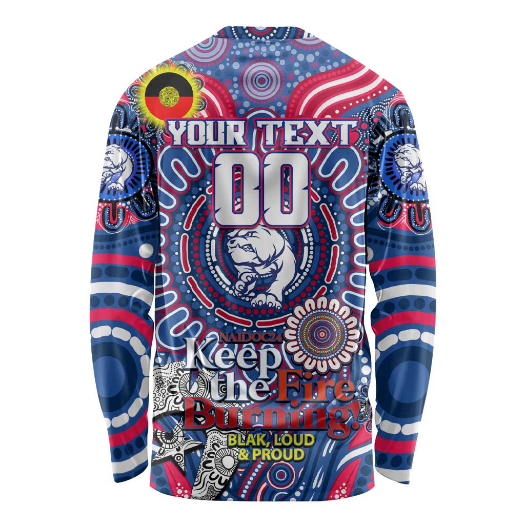 Custom Western Bulldogs NAIDOC Week 2024 Long Sleeve Shirt Mascot Football