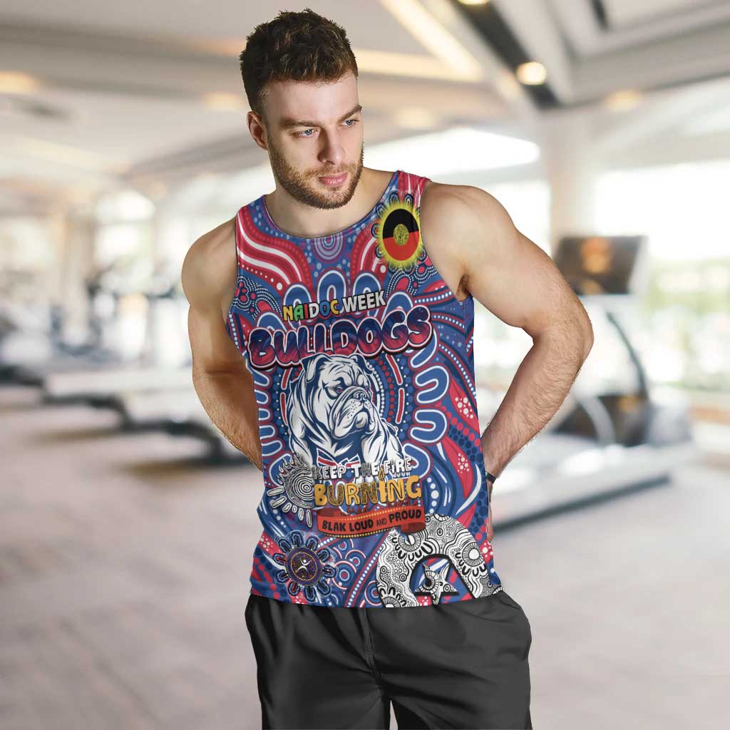 Custom Western Bulldogs NAIDOC Week 2024 Men Tank Top Mascot Football