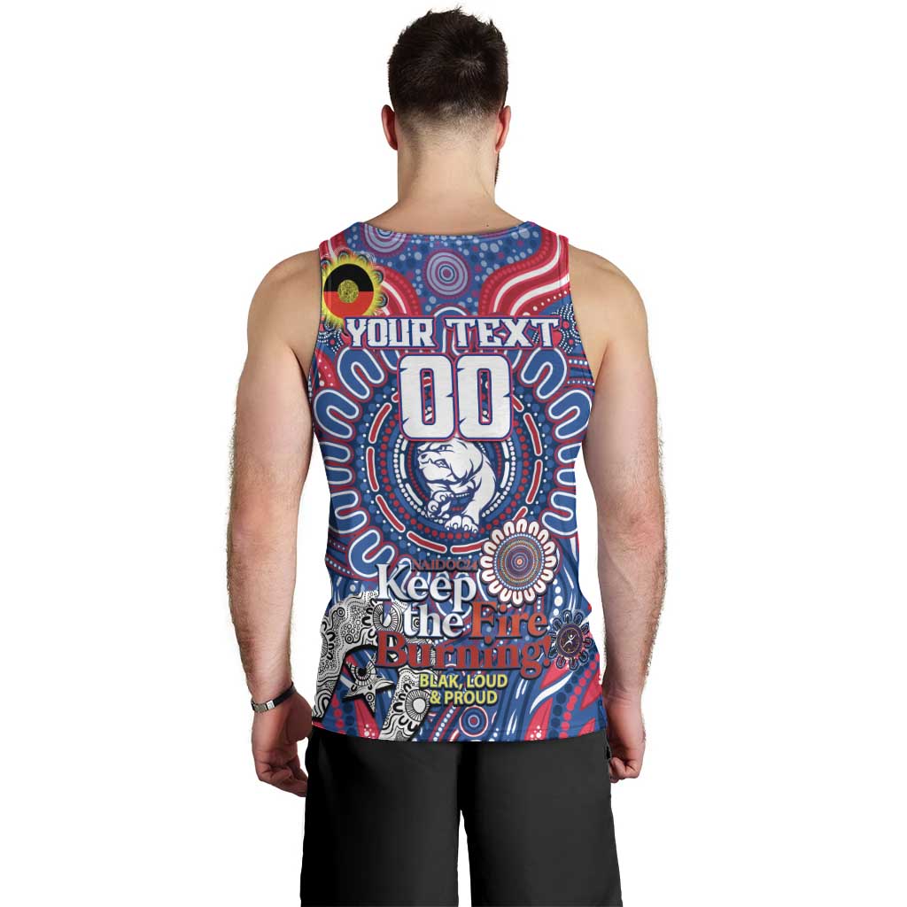 Custom Western Bulldogs NAIDOC Week 2024 Men Tank Top Mascot Football