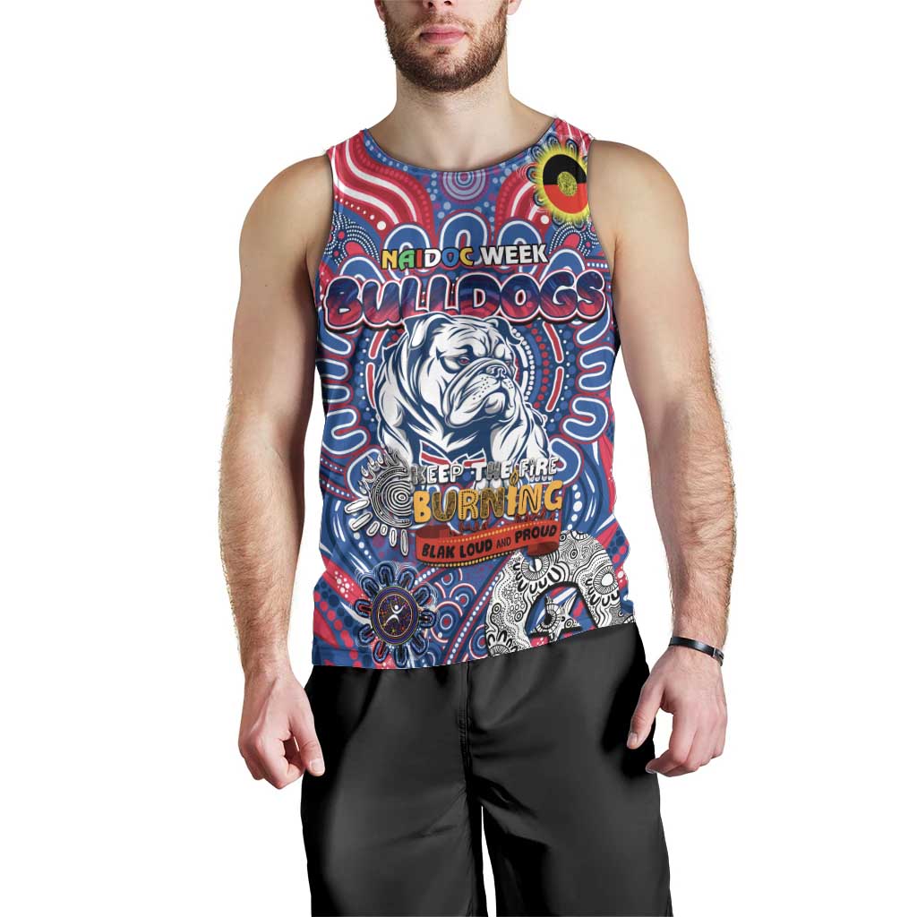 Custom Western Bulldogs NAIDOC Week 2024 Men Tank Top Mascot Football