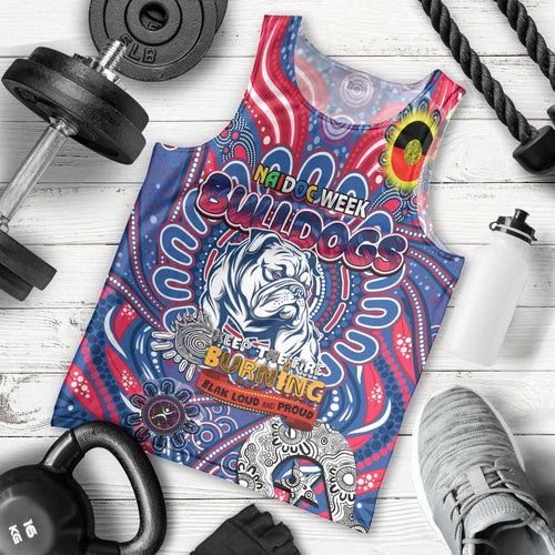Custom Western Bulldogs NAIDOC Week 2024 Men Tank Top Mascot Football