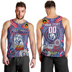 Custom Western Bulldogs NAIDOC Week 2024 Men Tank Top Mascot Football