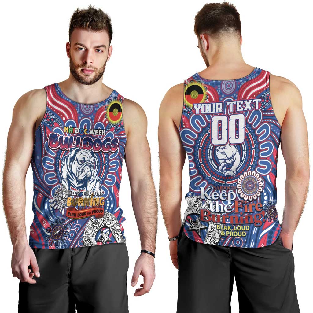 Custom Western Bulldogs NAIDOC Week 2024 Men Tank Top Mascot Football