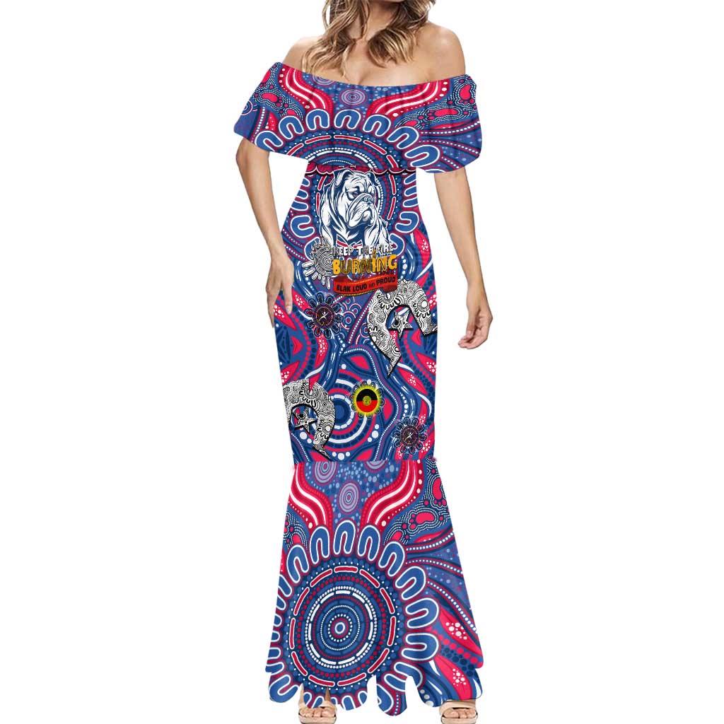 Custom Western Bulldogs NAIDOC Week 2024 Mermaid Dress Mascot Football