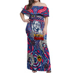Custom Western Bulldogs NAIDOC Week 2024 Off Shoulder Maxi Dress Mascot Football