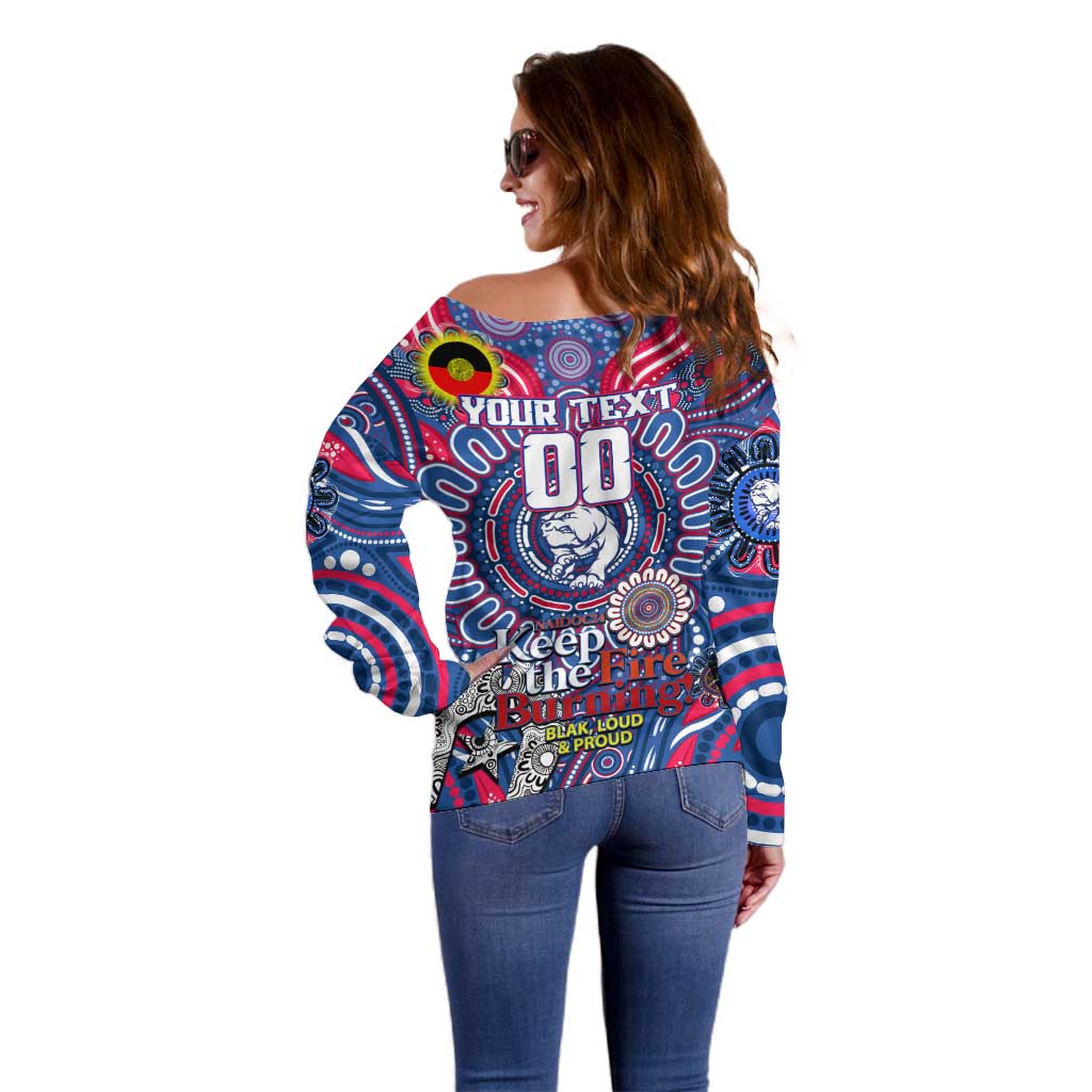 Custom Western Bulldogs NAIDOC Week 2024 Off Shoulder Sweater Mascot Football