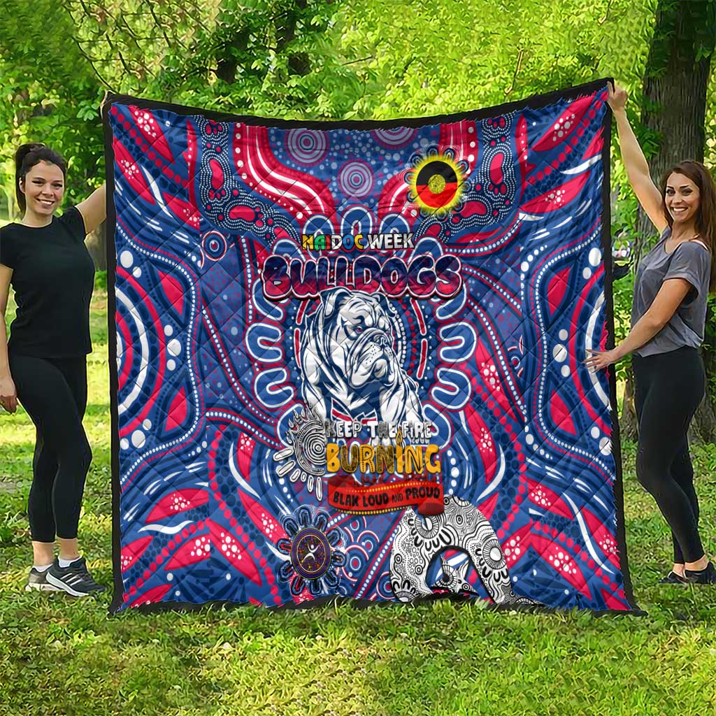 Western Bulldogs NAIDOC Week 2024 Quilt Mascot Football