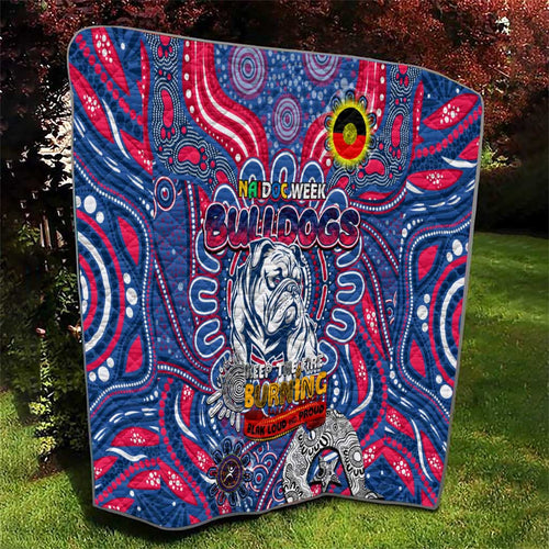 Western Bulldogs NAIDOC Week 2024 Quilt Mascot Football
