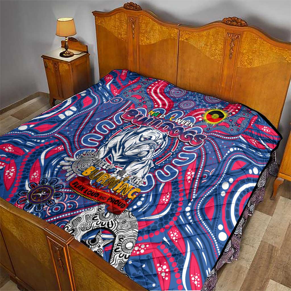 Western Bulldogs NAIDOC Week 2024 Quilt Mascot Football