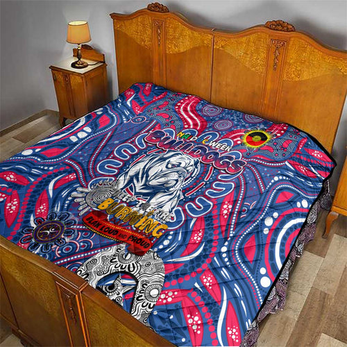 Western Bulldogs NAIDOC Week 2024 Quilt Mascot Football