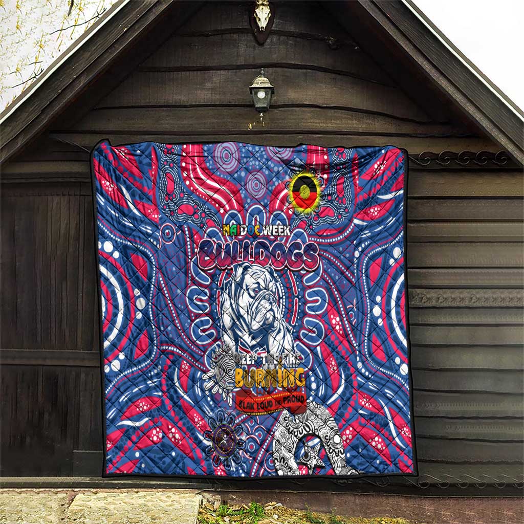 Western Bulldogs NAIDOC Week 2024 Quilt Mascot Football