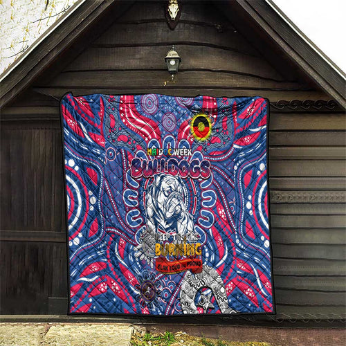 Western Bulldogs NAIDOC Week 2024 Quilt Mascot Football