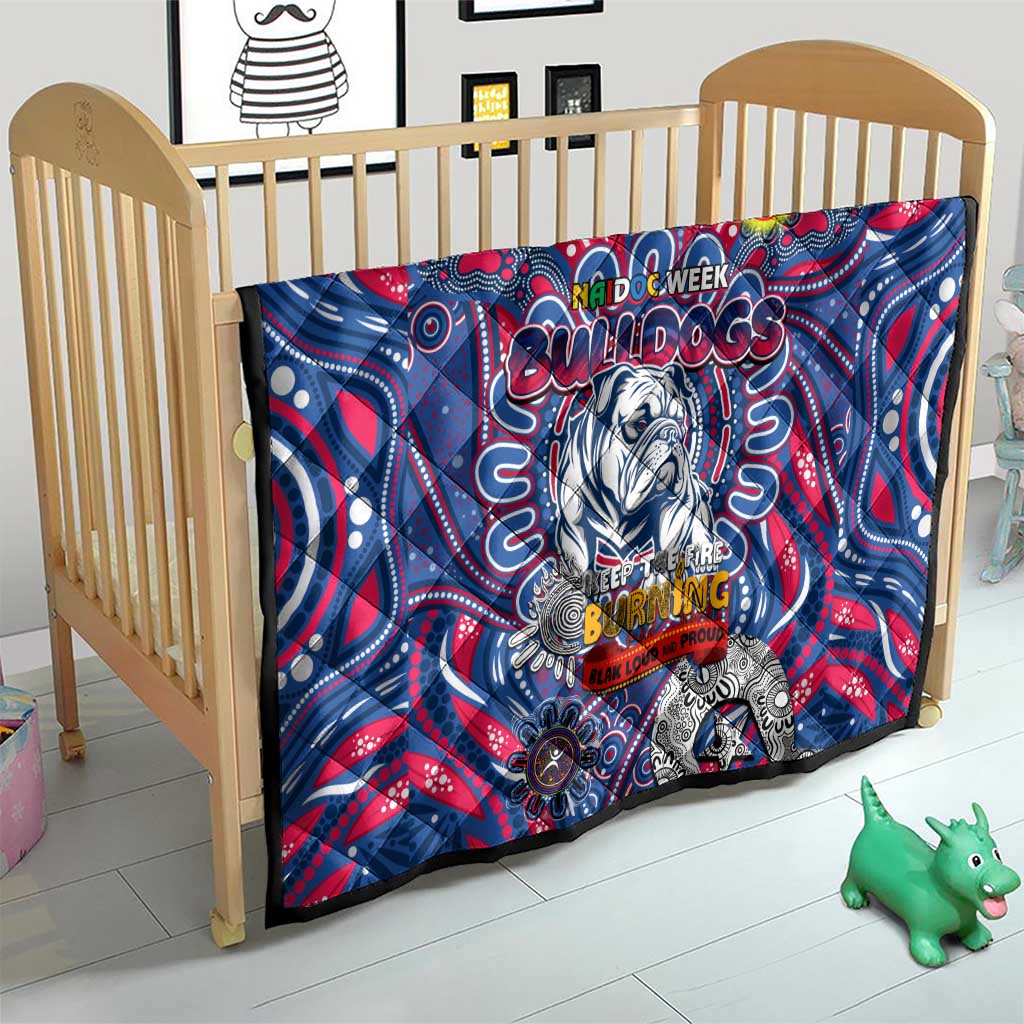 Western Bulldogs NAIDOC Week 2024 Quilt Mascot Football