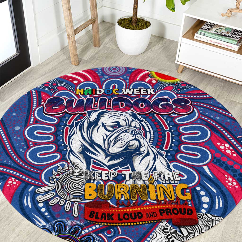 Western Bulldogs NAIDOC Week 2024 Round Carpet Mascot Football