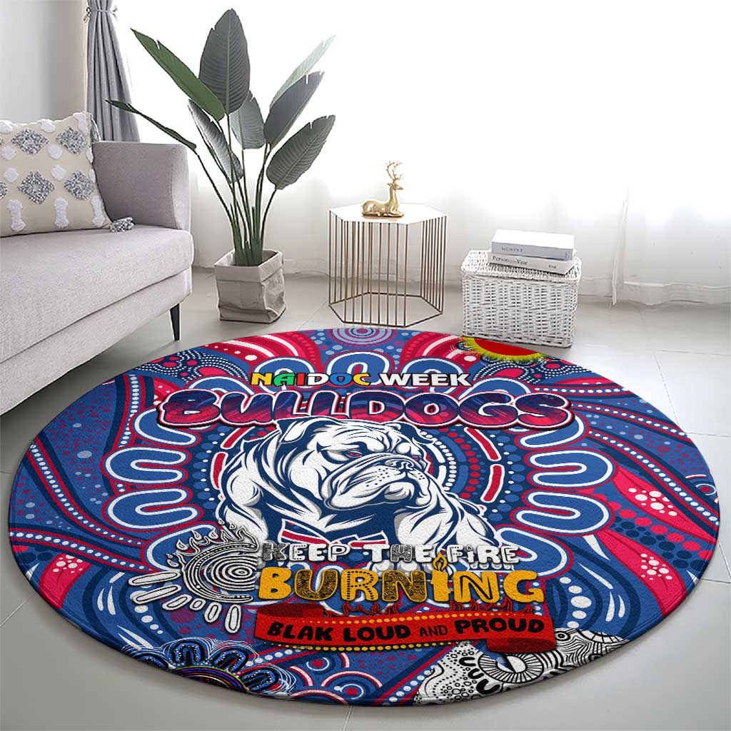 Western Bulldogs NAIDOC Week 2024 Round Carpet Mascot Football