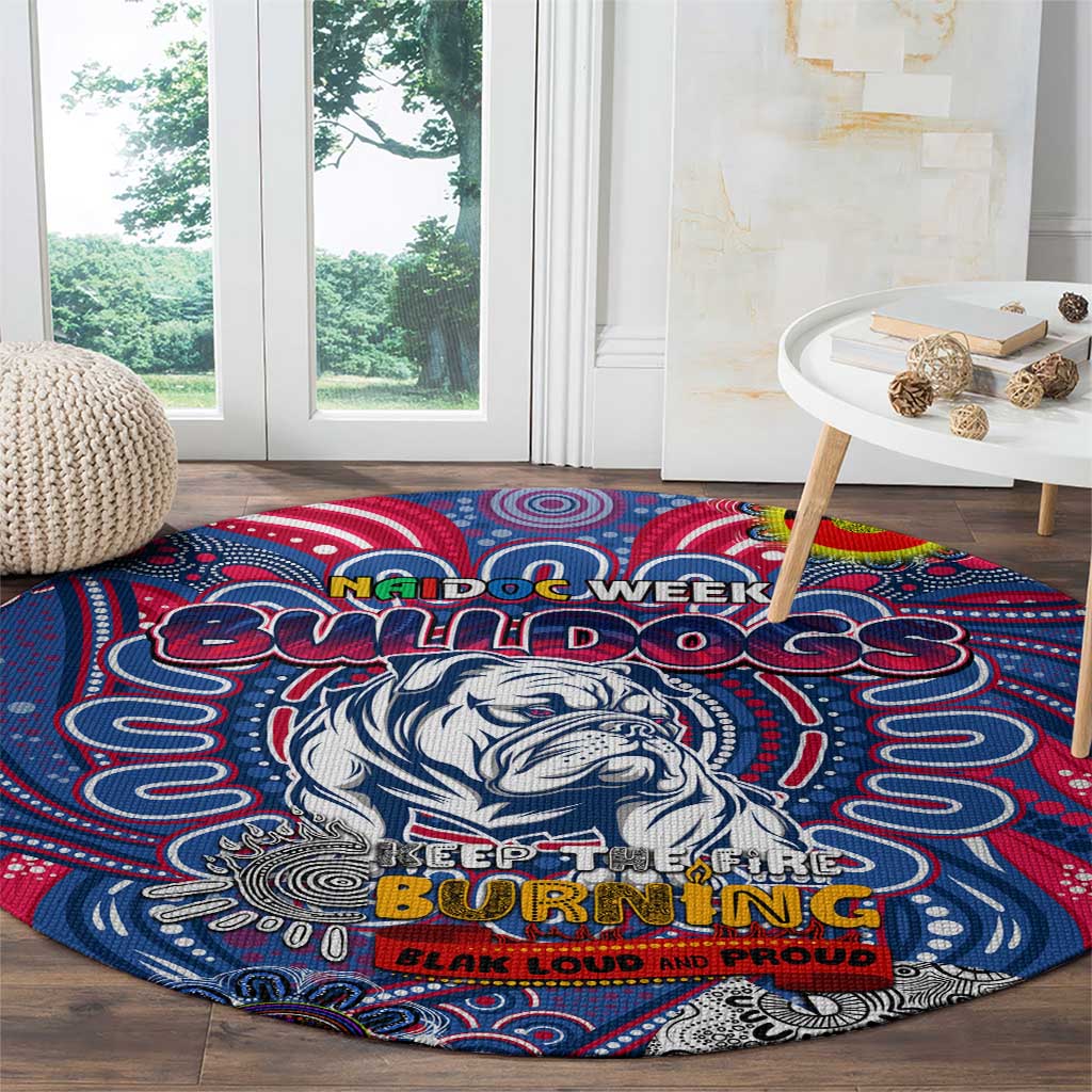 Western Bulldogs NAIDOC Week 2024 Round Carpet Mascot Football