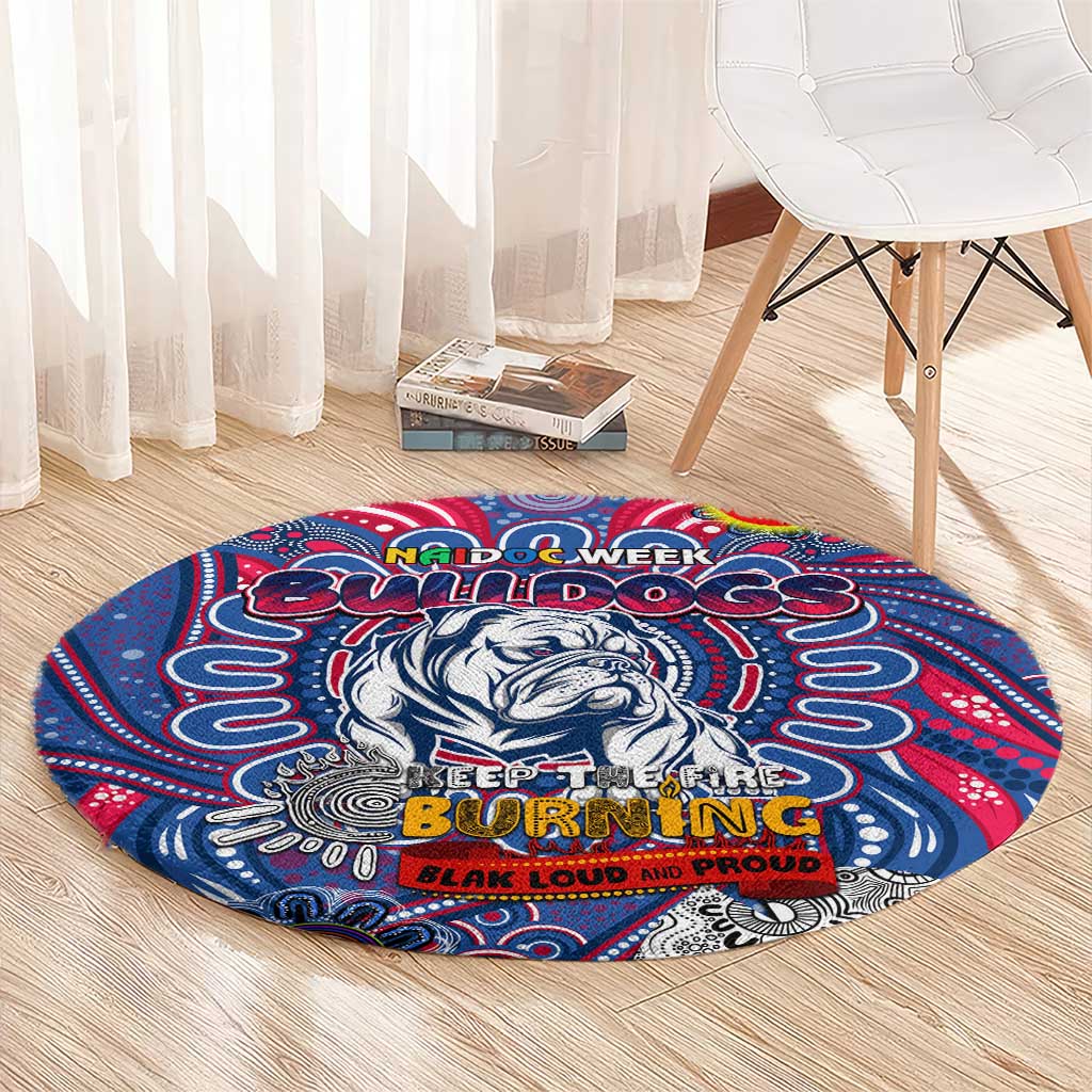 Western Bulldogs NAIDOC Week 2024 Round Carpet Mascot Football