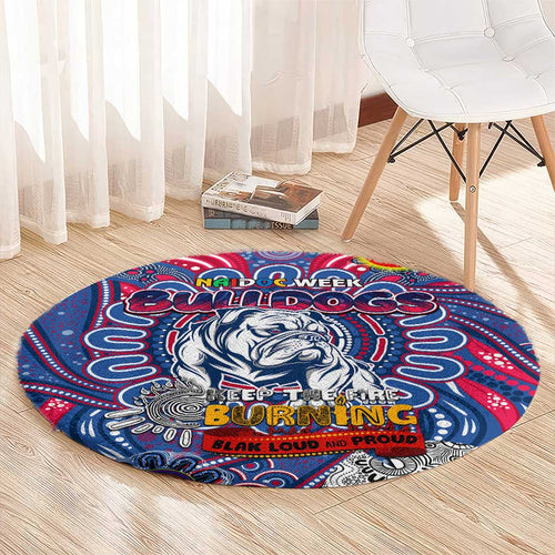Western Bulldogs NAIDOC Week 2024 Round Carpet Mascot Football