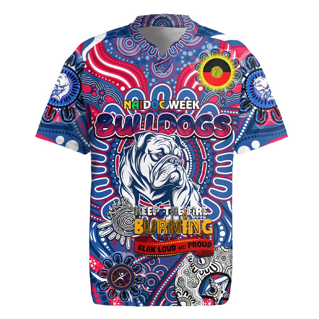 Custom Western Bulldogs NAIDOC Week 2024 Rugby Jersey Mascot Football