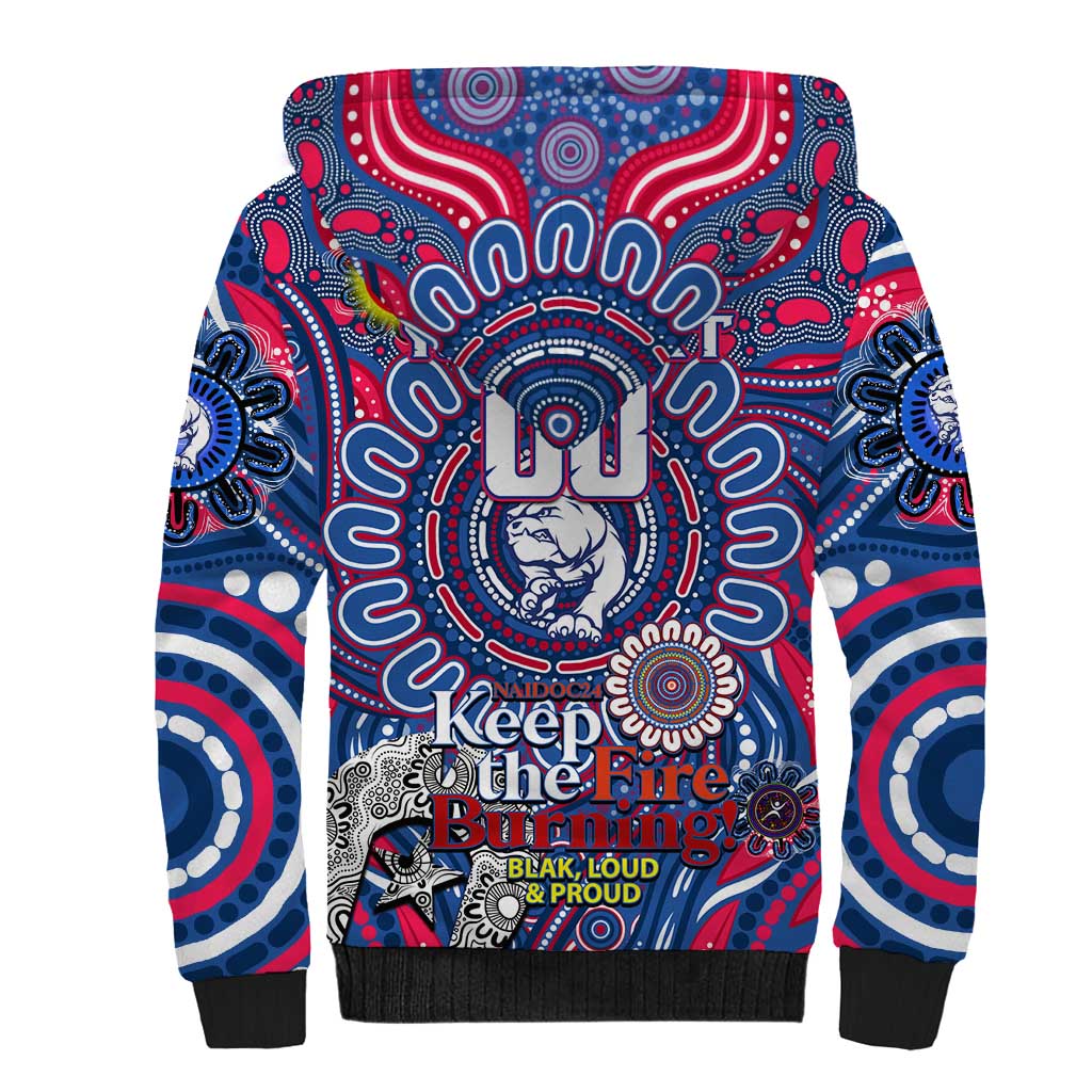 Custom Western Bulldogs NAIDOC Week 2024 Sherpa Hoodie Mascot Football