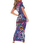 Custom Western Bulldogs NAIDOC Week 2024 Short Sleeve Bodycon Dress Mascot Football