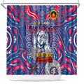 Western Bulldogs NAIDOC Week 2024 Shower Curtain Mascot Football