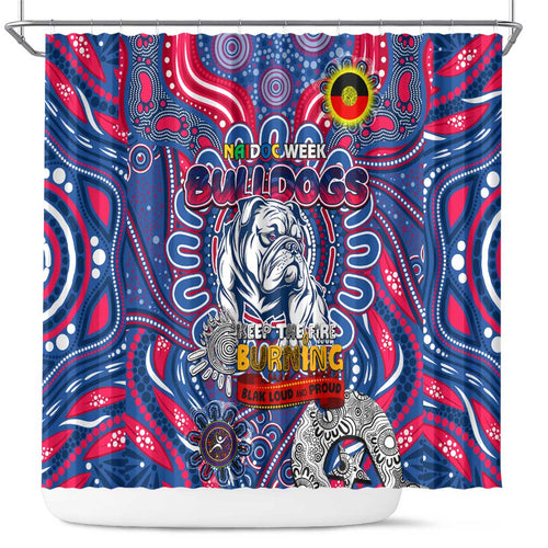 Western Bulldogs NAIDOC Week 2024 Shower Curtain Mascot Football