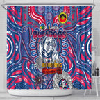 Western Bulldogs NAIDOC Week 2024 Shower Curtain Mascot Football