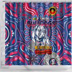 Western Bulldogs NAIDOC Week 2024 Shower Curtain Mascot Football