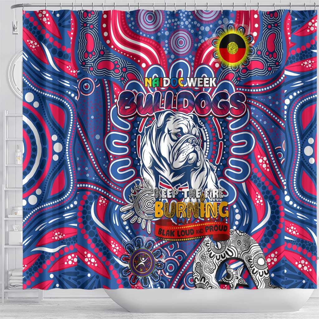 Western Bulldogs NAIDOC Week 2024 Shower Curtain Mascot Football