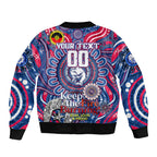 Custom Western Bulldogs NAIDOC Week 2024 Sleeve Zip Bomber Jacket Mascot Football